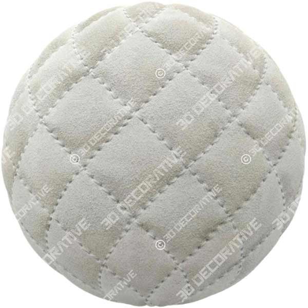 Quilted White Suede - 3D Decorative