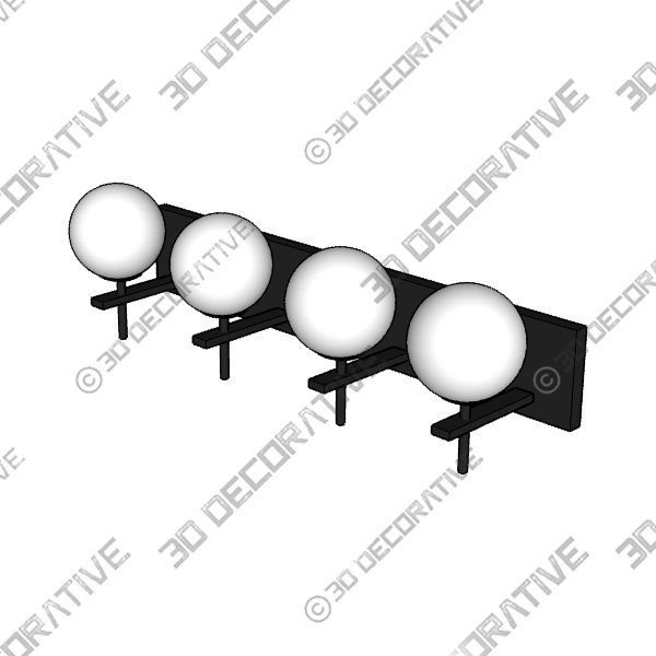 Ralbay Matte Black Bathroom Vanity Lights 4-Light Mid Century Modern Bathroom Light Fixtures Over Mirror - 3D Decorative