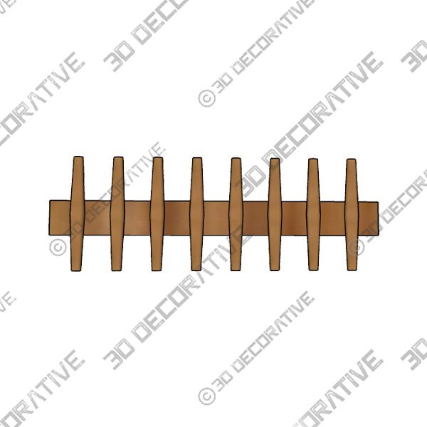 Shaw 7-Hook Rack - 3D Decorative