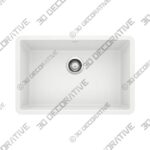 522429 Precis SILGRANIT 27" L x 17.75" W Undermount Kitchen Sink - 3D Decorative