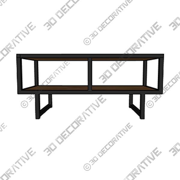 Aalanah Sled Coffee Table with Storage - 3D Decorative