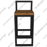 Black Metal Counter Stools - 3D Decorative