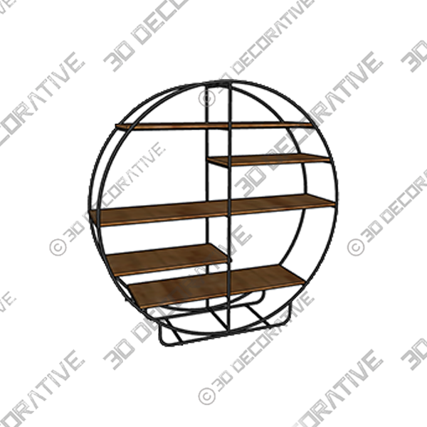 Bulle 61.75” H x 60.7” W Steel Etagere Bookcase - 3D Decorative