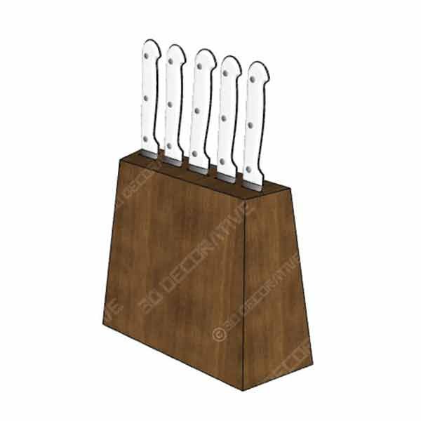 Cangshan S1 Series 59663 6-Piece German Steel Forged Knife Block Set - 3D Decorative