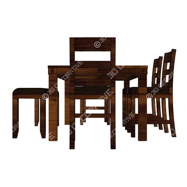 Carolina 6 Piece Dining Set - 3D Decorative
