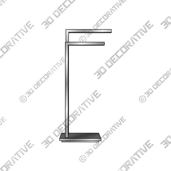 Chrome Floor Standing Towel Stand - 3D Decorative