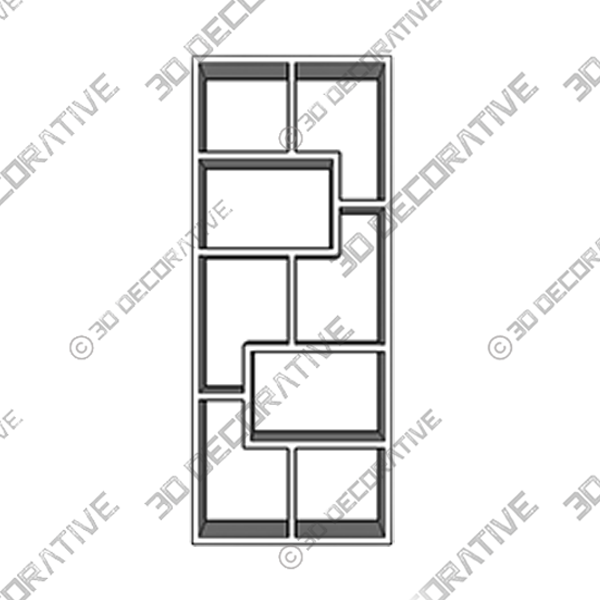 Chrysanthos Geometric Bookcase - 3D Decorative