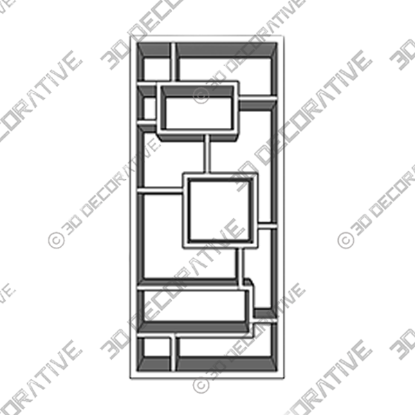 Cleisthenes Geometric Bookcase - 3D Decorative