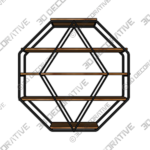 Colten 5 Piece Hexagon Wall Shelf - 3D Decorative