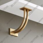 Nickel-4-8.jpg Deller 5″ Brass Shelf Bracket Nickel - 3D Decorative