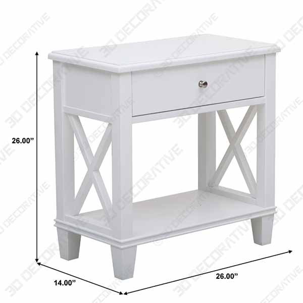 Flintridge End Table with Storage - 3D Decorative