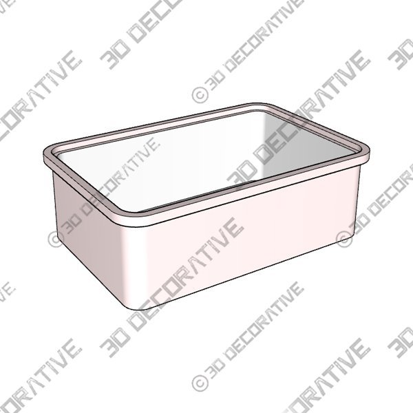 Lacava Semi-recessed porcelain Bathroom Sink - 3D Decorative