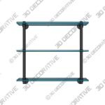 Linden Handcrafted Triple Tier Shelf - 3D Decorative