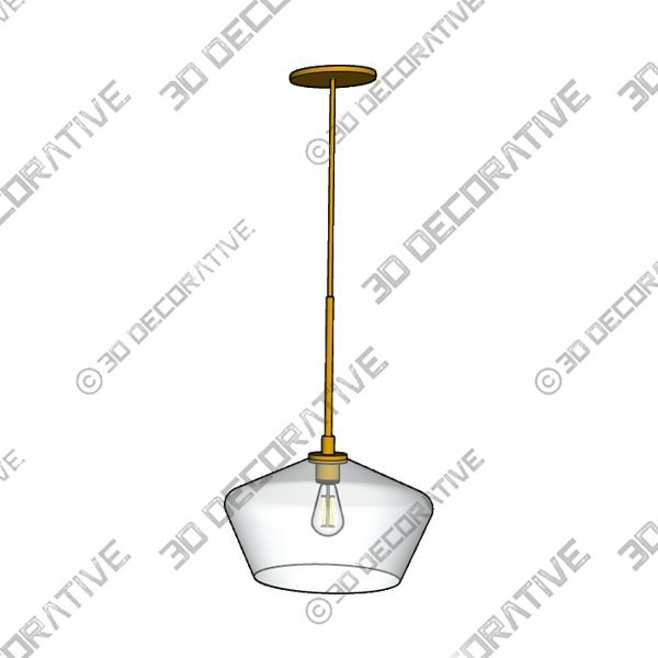 Modern Simple Glass Pendant Light Bedroom Bar XG-9229 - 3D Decorative