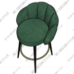 Modern Velvet Bar Chairs - 3D Decorative