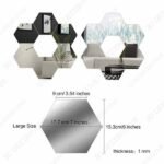 BBTO Mirror Sheets Flexible Non Glass Mirror Plastic Mirror Self Adhesive - 3D Decorative
