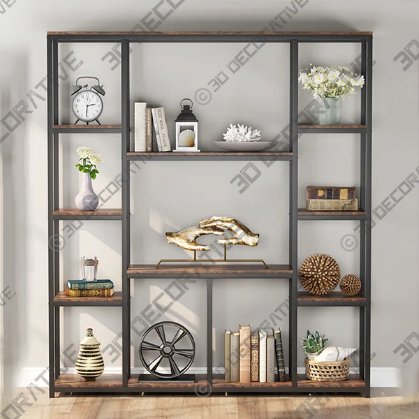 Birthel Steel Etagere Bookcase - 3D Decorative