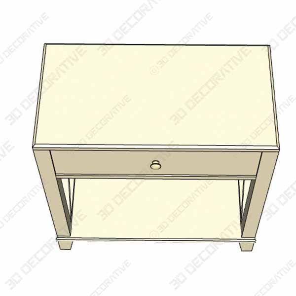 Flintridge End Table with Storage - 3D Decorative