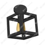 Modern Black Flush Mount Light  - 3D Decorative