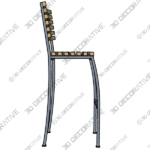 Outdoor Acacia Wood Dining Chairs - 3D Decorative