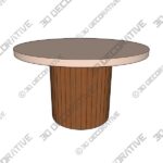 1_600x600-56-3.jpg Plank Table Rounded Lacquer Top Wood Base walnut - 3D Decorative
