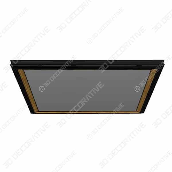 Wall Beveled Mirror Framed – Bedroom or Bathroom Rectangular Frame - 3D Decorative