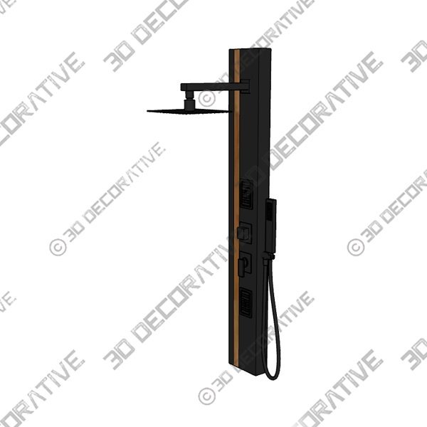 Shower-Head-2-1.jpg SP0140 59″ Shower Panel with Adjustable Shower Head - 3D Decorative