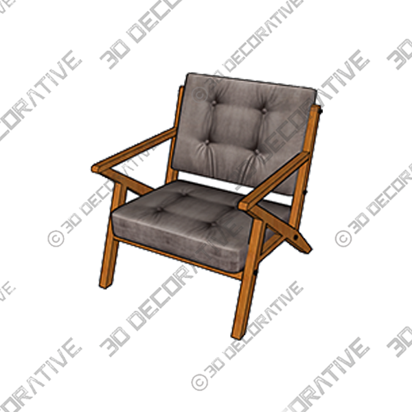 Strongbird Wood Accent ChairĀ - 3D Decorative