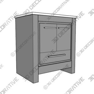 Sturdevant 30″ Single Bathroom Vanity Set - 3D Decorative