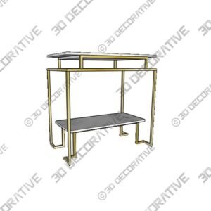 Styrman 24” Tall Abstract End Table - 3D Decorative