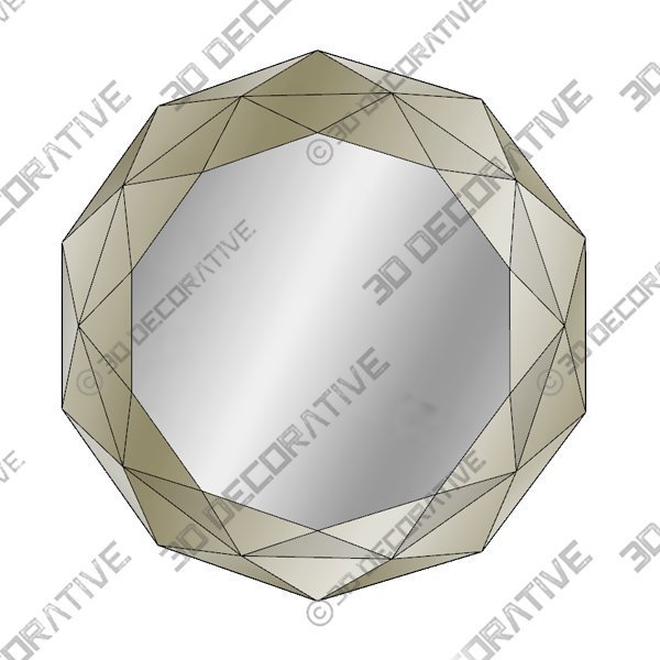 Sweet Harbor Mirror Silver - 3D Decorative