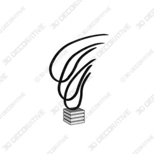 Swoosh Sculpture -Gold - 3D Decorative