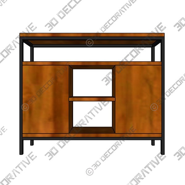 Teeken 39.4” Wide Sideboard - 3D Decorative