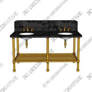 THE DOUBLE CRAKE VANITY BASIN SUITE - 3D Decorative