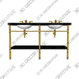 THE DOUBLE LADYBOWER VANITY BASIN SUITE - 3D Decorative