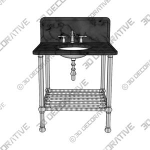 THE SINGLE CRAKE VANITY BASIN SUITE - 3D Decorative