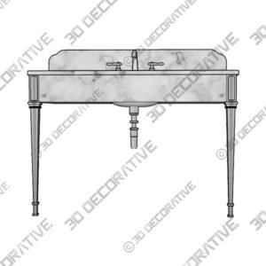 THE SINGLE HEBDERN VANITY BASIN SUITE - 3D Decorative