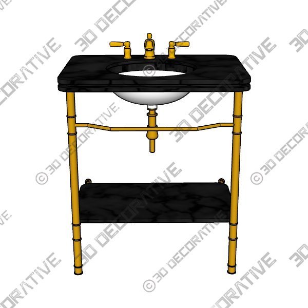 Sink-basin-3-1.jpg THE SINGLE LADYBOWER VANITY BASIN SUITE - 3D Decorative