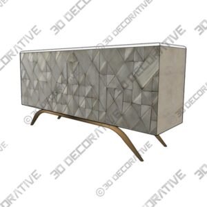 Triangle Cabinet, Brass - 3D Decorative