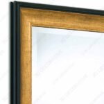 Wall Beveled Mirror Framed – Bedroom or Bathroom Rectangular Frame - 3D Decorative
