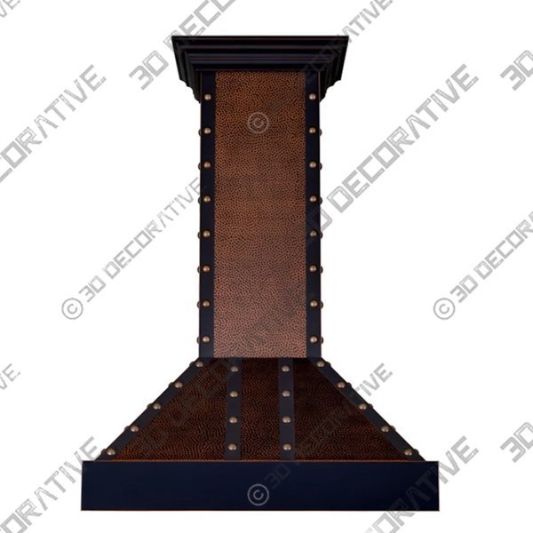 ZLINE 30 In. Designer Series Wall Mount Range Hood (655-HBBBB-30) - 3D Decorative