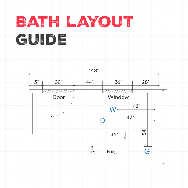 Product Bath Layout Guide - 3D Decorative