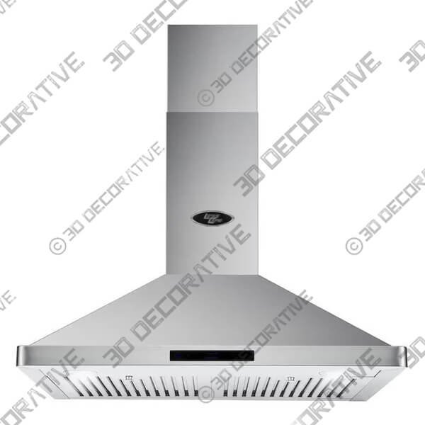 36 Rangehood-3DDecorative 36 Wall Mount Pyramid Range Hood LH3-36 with LED - 3D Decorative