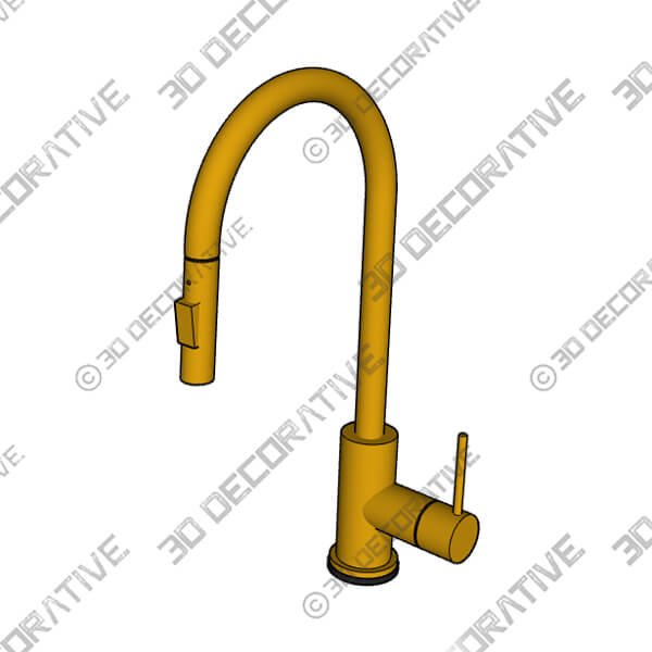AlenArtWater Pull Down Kitchen Faucet - 3D Decorative