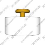 Amelie Opal Glass Flush Ceiling Light - 3D Decorative