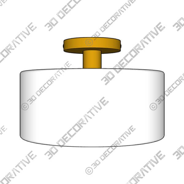 Amelie Opal Glass Flush Ceiling Light - 3D Decorative