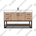 Annice 48” Single Bathroom Vanity - 3D Decorative