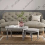 Ariella Coffee Nest of Tables, Warm Stone - 3D Decorative