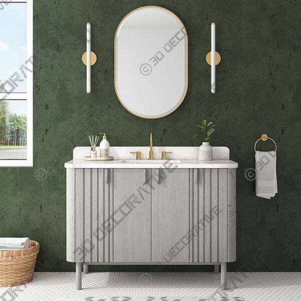 Avanity BLAKELY-VS49-GO Blakely 49 Inch Single Vanity Combo In Gray Oak - 3D Decorative