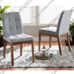 Baxton Studio Tara Tufted Light Gray Dining Chairs Set of 2-3DDecorative